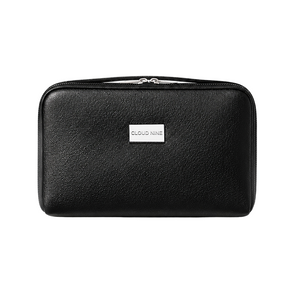Trousse de toilette en cuir noir